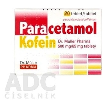 Paracetamol/Kofein Dr.Müller Pharma 500 mg/65 mg tablety tbl.20 x 500 mg/65 mg