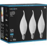 Mexen Nova 3x LED крушка свещ E14, C37, 5W, Студена - 6500K, 525 lm - L106-E14-0565-01x03 (L106-E14-0565-01x03)
