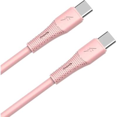 AVAX cb3309 60w usb-c кабел за бързо зареждане, силиконов, 1, 5 м, розов avax_cb3309 (avax_cb3309)