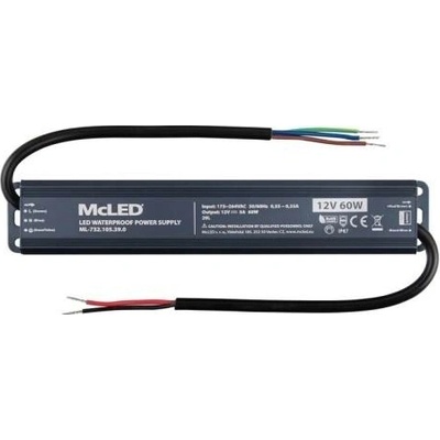 McLED LED transformátor 12V/60W ML-732.105.39.0, IP67, hliníkový