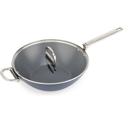 Joseph Joseph Wok SPACE 1000035 32 cm, s poklicí, modrá, hliník