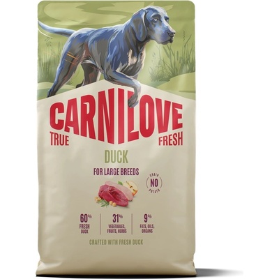 CARNILOVE True Fresh Dog Duck за възрастни кучета от големи породи, 4 кг