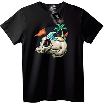 NOONEBRAND Тениска Летен Плажен Череп - 6XL, White