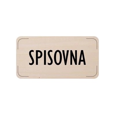 Cedulka na dveře - Spisovna, dřevěná tabulka, 160 x 80 mm