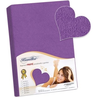 Bellatex prostěradlo froté tmavě fialové 160x200