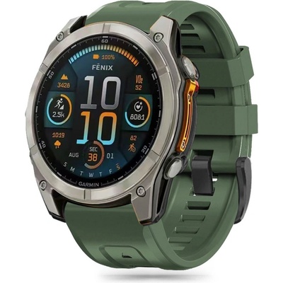 Силиконова каишка за Garmin Fenix 5s / 5s Plus / 6s / 6s Pro / 7s / 8 (43mm) от Tech-Protect Silicone - Military Green (5906302377268)