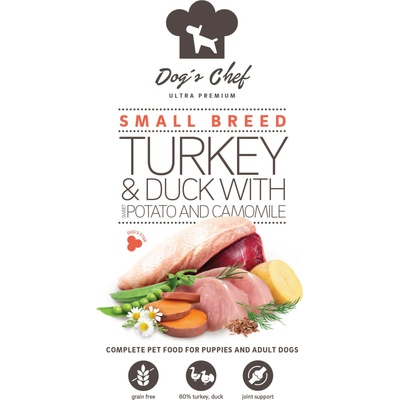 Dog’s Chef Chef Turkey & Duck with Sweet potato and Camomile Small Breed 2x 6 kg