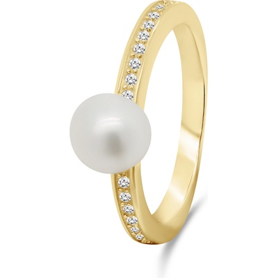 Brilio Silver prsteň s pravou perlou RI055Y