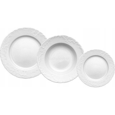 Ćmielów Rococo biely Jedálenský servis 18 dielny