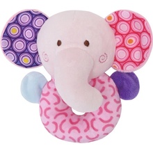 Lorelli Toys Plyšová hrkálka Ružový sloník
