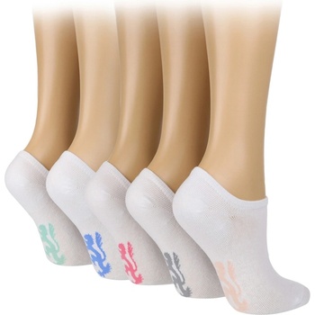 Pringle Дамски чорапи Pringle Pringle 5 Pack Trainer Sock Ladies - White