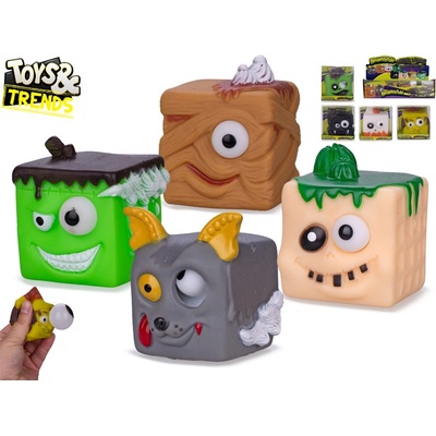 Toys&Trends Brainboooom příšerky kostky 6x6 cm strečové kulící oči