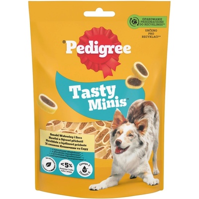 Pedigree Tasty Minis kúsky so syrovou a hovädzou príchuťou 140 g