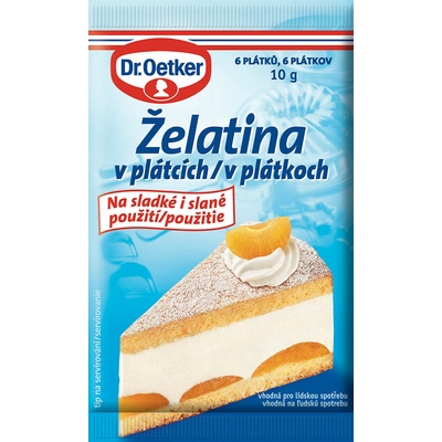 Dr. Oetker Želatina v plátcích 6 ks 10 g