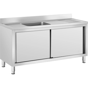 Royal Catering Мивка от неръждаема стомана - 1 мивка - Royal Catering - Неръждаема стомана - 160 x 60 см RC-IKS02 (RC-IKS02)