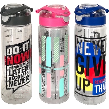 Mercanlar M-912065/900112/912057/912012-Бутилка за вода с декорация 630cc SAGA PVC TRITAN (0154341)