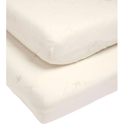 Mamas & Papas Чаршаф с ластик Mamas & Papas Welcome to the World Duckling - Cream, 2 броя, 70 x 142 cm (779592800)