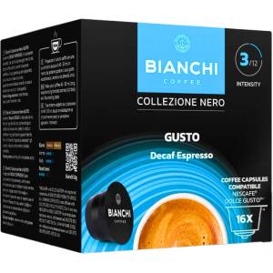 Bianchi Кафе капсули Bianchi Gusto Decaf Espresso Dolce Gusto, 16 бр