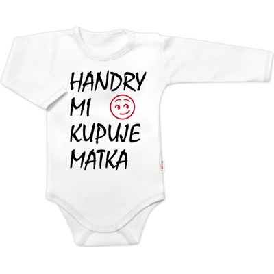 Body dlhý rukáv Handry mi kupuje matka Baby Nellys biele