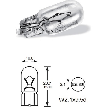 Osram W5W W2,1x9,5d 12V 5W