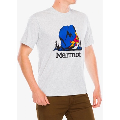 Marmot Bavlněné tričko Bouldering Marty S/S light grey heather