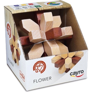 Image 1 of Cayro Дървен логически пъзел-главоблъсканица Cayro - Цвете (C692)