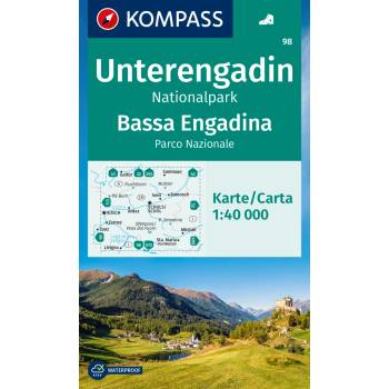 Unterengadin, Bassa Engadina (Kompass - 98) - turistická mapa