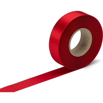 Stuha atlasová červená, šírka 24 mm
