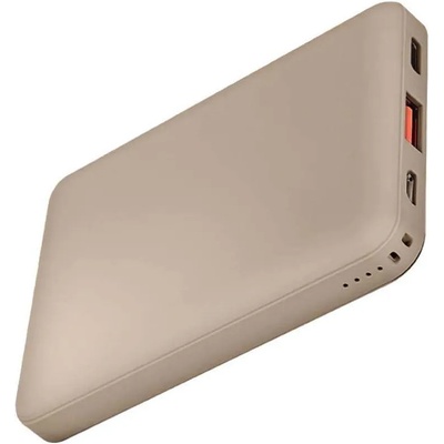 Uniq Fuele Mini Powerbank Quick Charge, PD 18W 10000mAh - преносима външна батерия с USB-C порт, USB-A изход и технология за бързо зареждане (бежов)