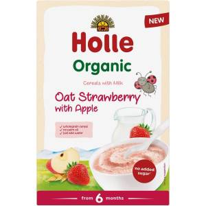 Holle Био млечна каша Holle - Ягода и ябълка, 6 м+, 250 g (BB210688) - ozone
