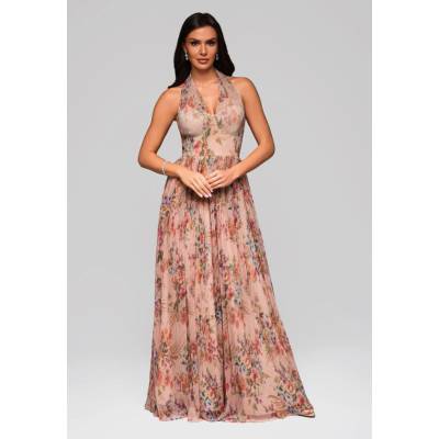 Edoti Evening dress LA-OM-DL červená fuchsiová