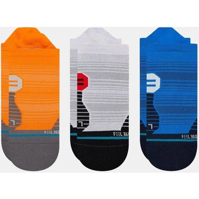 Stance kotníkové ponožky VARIETY 3bal. modré/šedé/oranžové