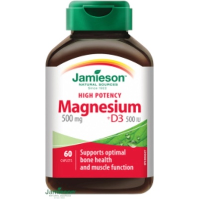 Jamieson Hořčík 500 mg s vitaminem D 500 IU 60 tablet