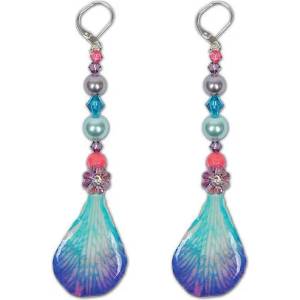 Dannyra Обици с листенца от естествена орхидея, кристали Swarovski и перли Princess Orchid Dannyra Jewels