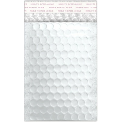 Matné metalické bublinkové obálky - 145 x 90 mm - Stříbrná