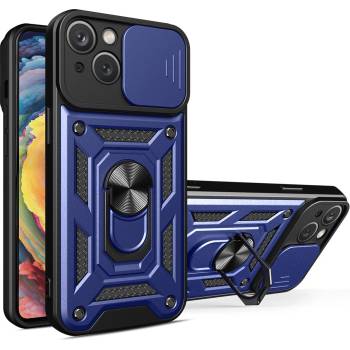 HQWear Кейс с протектор за камера HQWear Hybrid Armor Camshield за iPhone 14, син (KXG0055201)