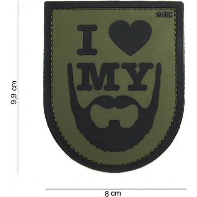 WARAGOD PVC nášivka I love my beard