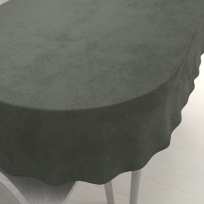 Biante Zamatový oválny obrus Velvet Prémium SVP-021 Tmavo sivozelený 50x100 cm