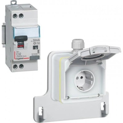 Legrand Контакт шуко 16A с ДТЗ Green'up Access IP66 IK08 за зареждане на електрически и хибридни автомобили до 3, 7kW - 090470 (090470)