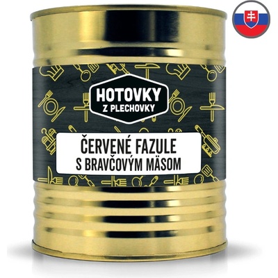 Hotovky z plechovky Červené fazule s bravčovým mäsom 0,8 kg