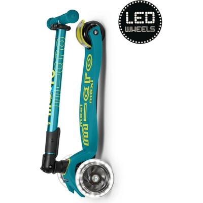 Micro MAXI Deluxe Foldable LED Petrol zelená