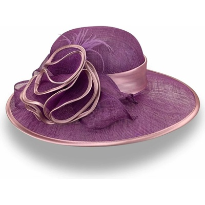 Krumlovanka Dámský elegantní slavnostní klobouk Co-13254 fialový