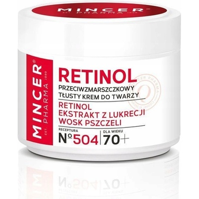 Mincer Pharma Retinol N° 500 70+ N° 504 Licorice Extract Beeswax 50 ml