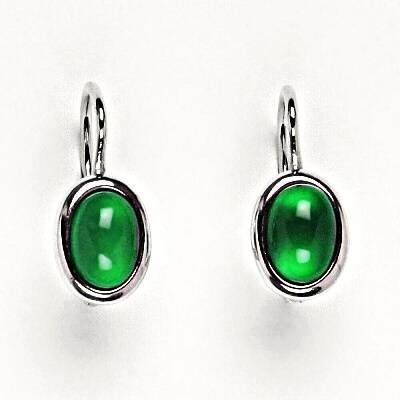 Čištín stříbrné přírodní kamen Green agate NK 1354