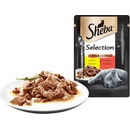 Kapsičky pre mačky Sheba Selection in Sauce S kuracím a hovädzím v šťave 85 g