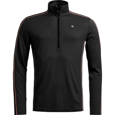 Ortovox Мъжко мериносово термобельо Ortovox 185 Rock'N'Wool Zip Neck Merino base layer - Black Raven - размер XL (015-2323-0114)