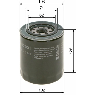 Olejový filter BOSCH 0 986 452 042