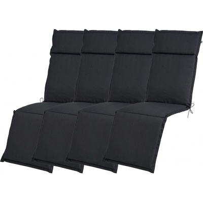 LIVARNO home Sada potahů na křeslo Houston, 167 x 50 x 4 cm, 4dílná, antracitová