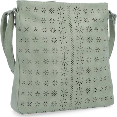 Indee crossbody kabelka s perforací zelená