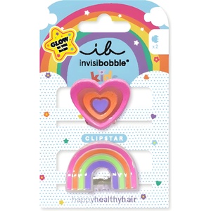 Invisibobble Kids Clipstar Glow Happy Heart 2 ks